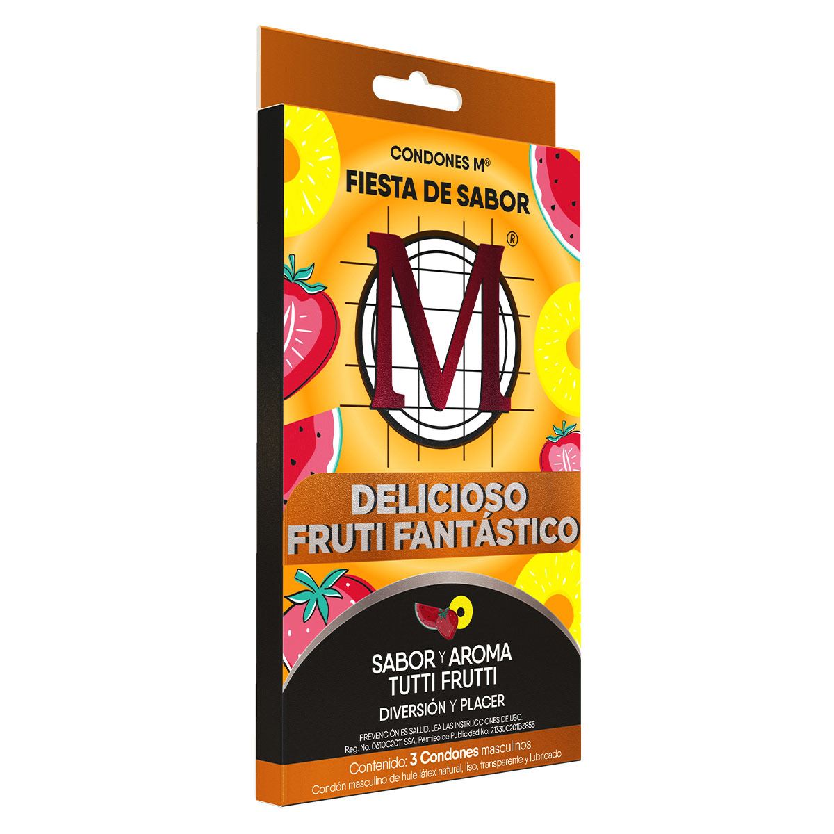 Condones M Fruti Fantástico 3pzas