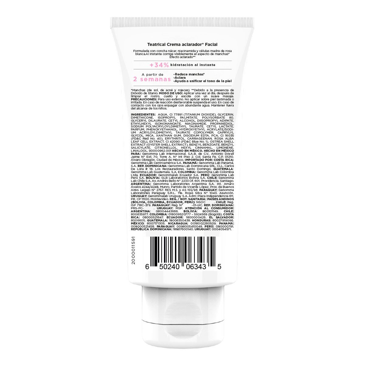 Aclarador Facial Teatrical 75ml