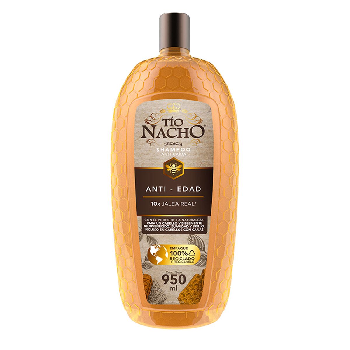 Shampoo anti edad c/jalea real 950ml Tio nacho