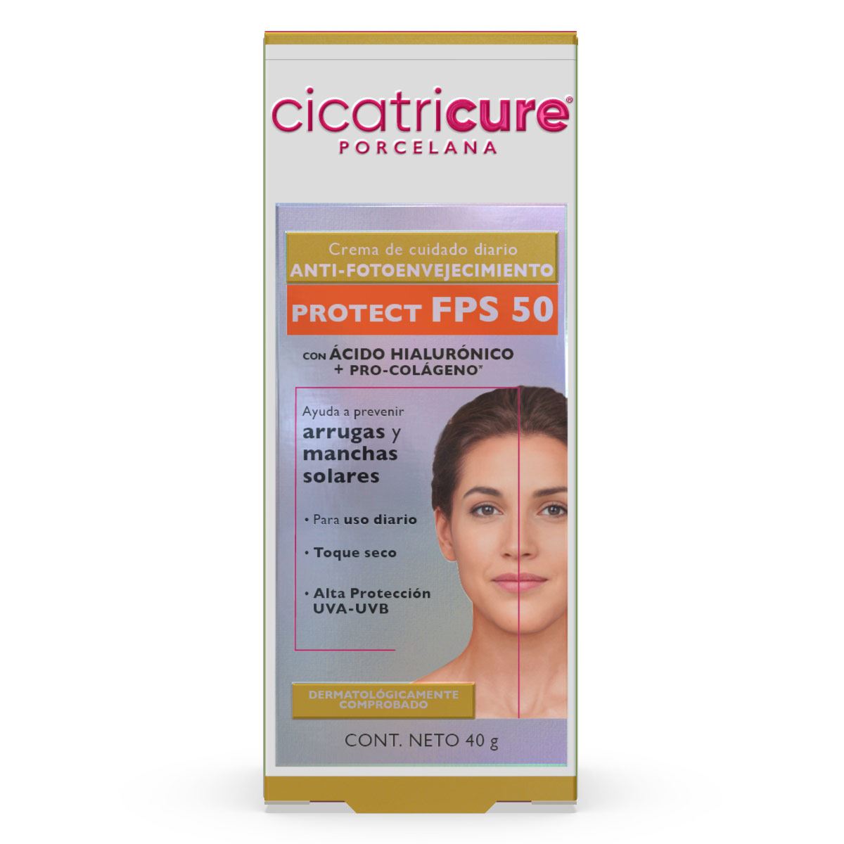 Cicatricure crema facial anti-fotoenvejecimiento porcelana 40g