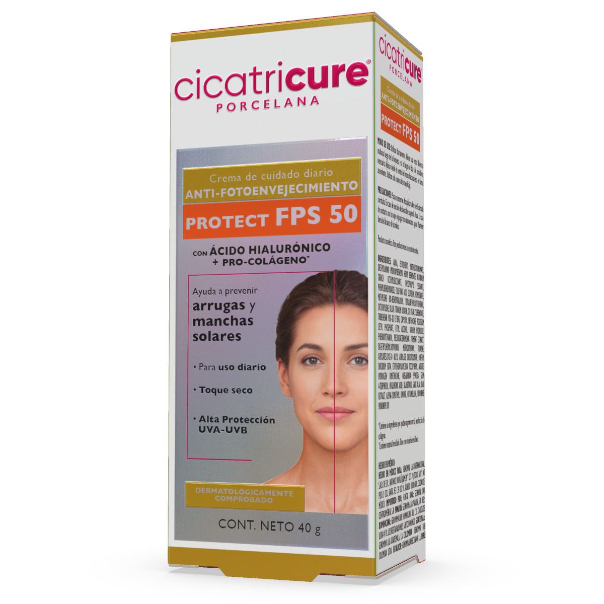 Cicatricure crema facial anti-fotoenvejecimiento porcelana 40g