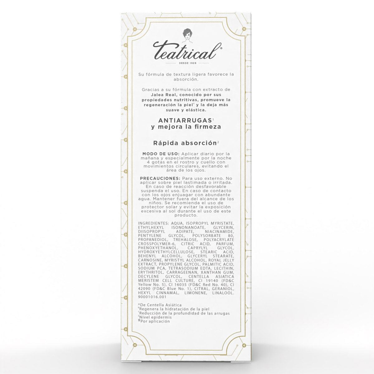 Teatrical serum facial células madre y jalea real 30ml