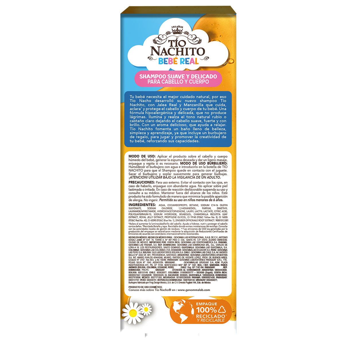 Tio nachito shampoo 2 en 1 400ml