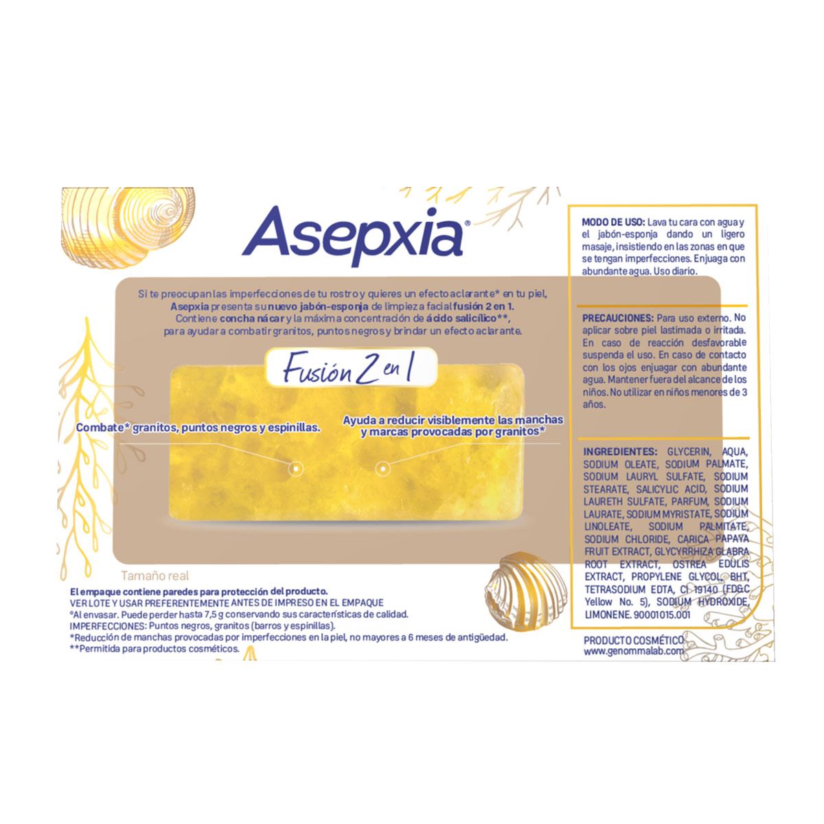 Asepxia jabon esponja 80g