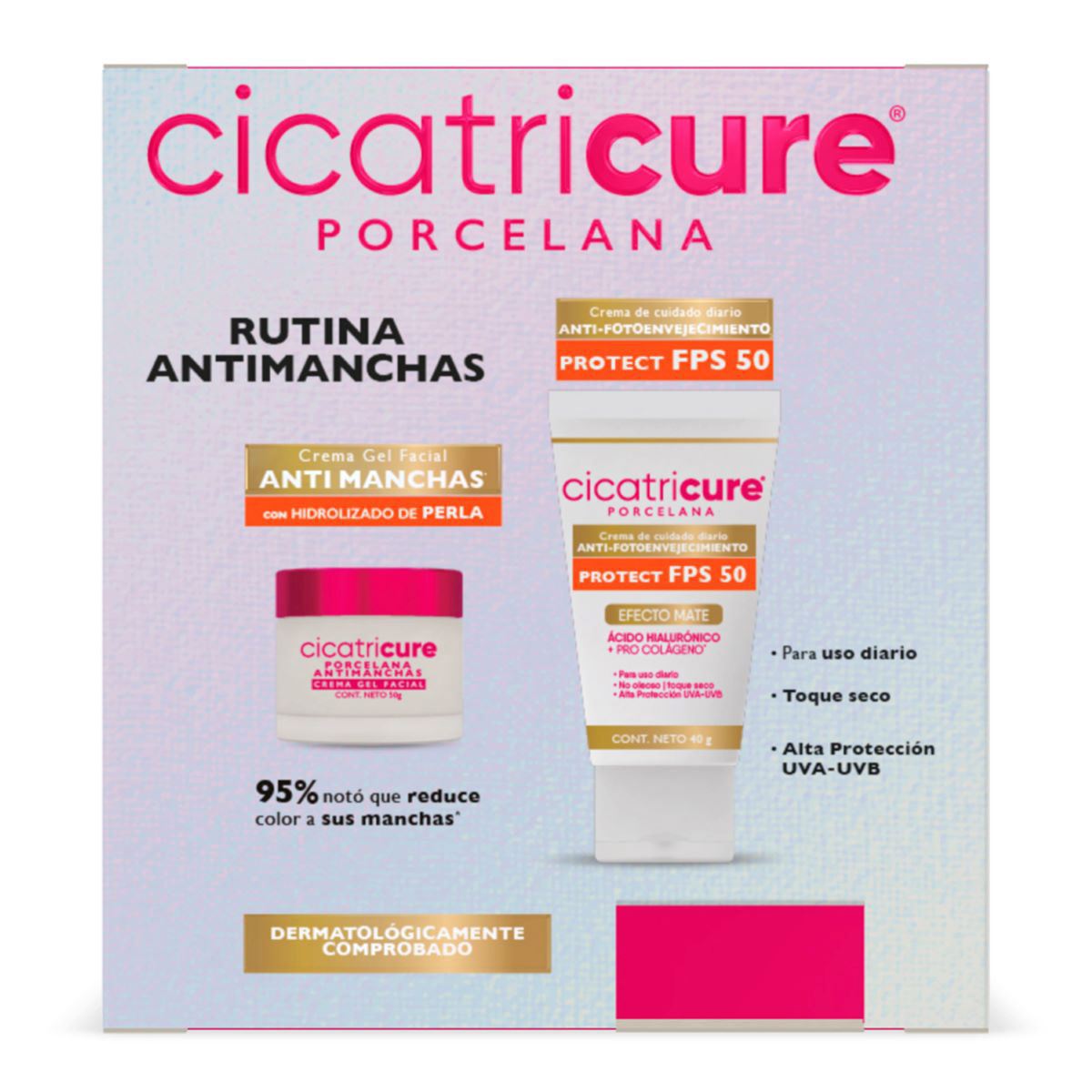 Pack Cicatirure Crema Porcelana + fps 50