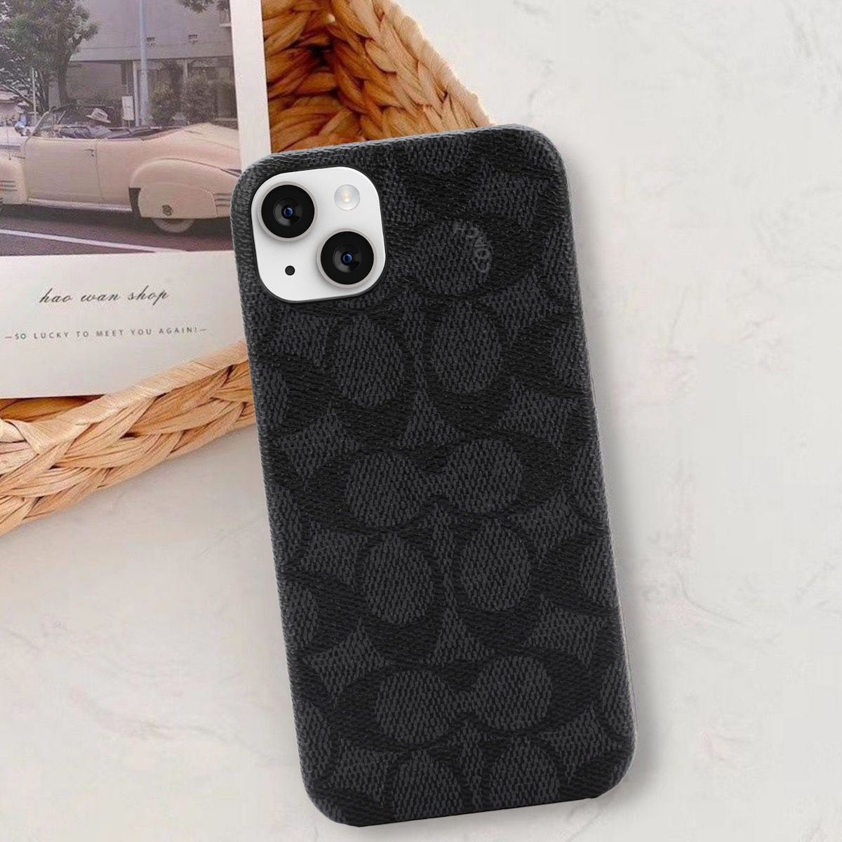 Funda iPhone 14 Plus negra slim warp