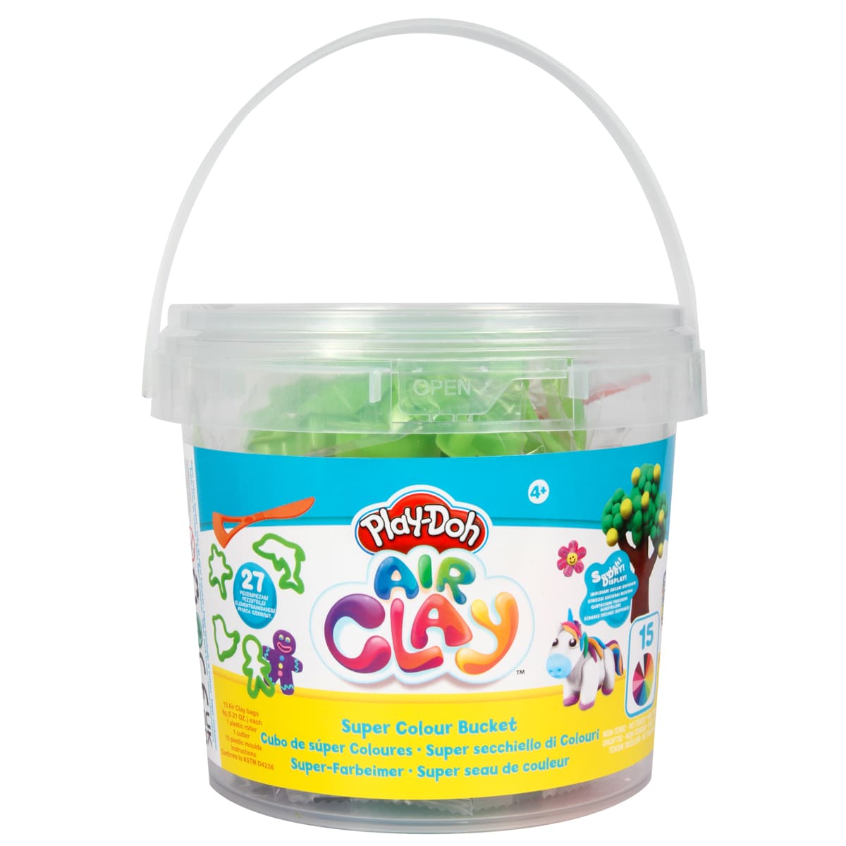 Juego de Arcilla Cubo de Colores Air Clay Play – Doh