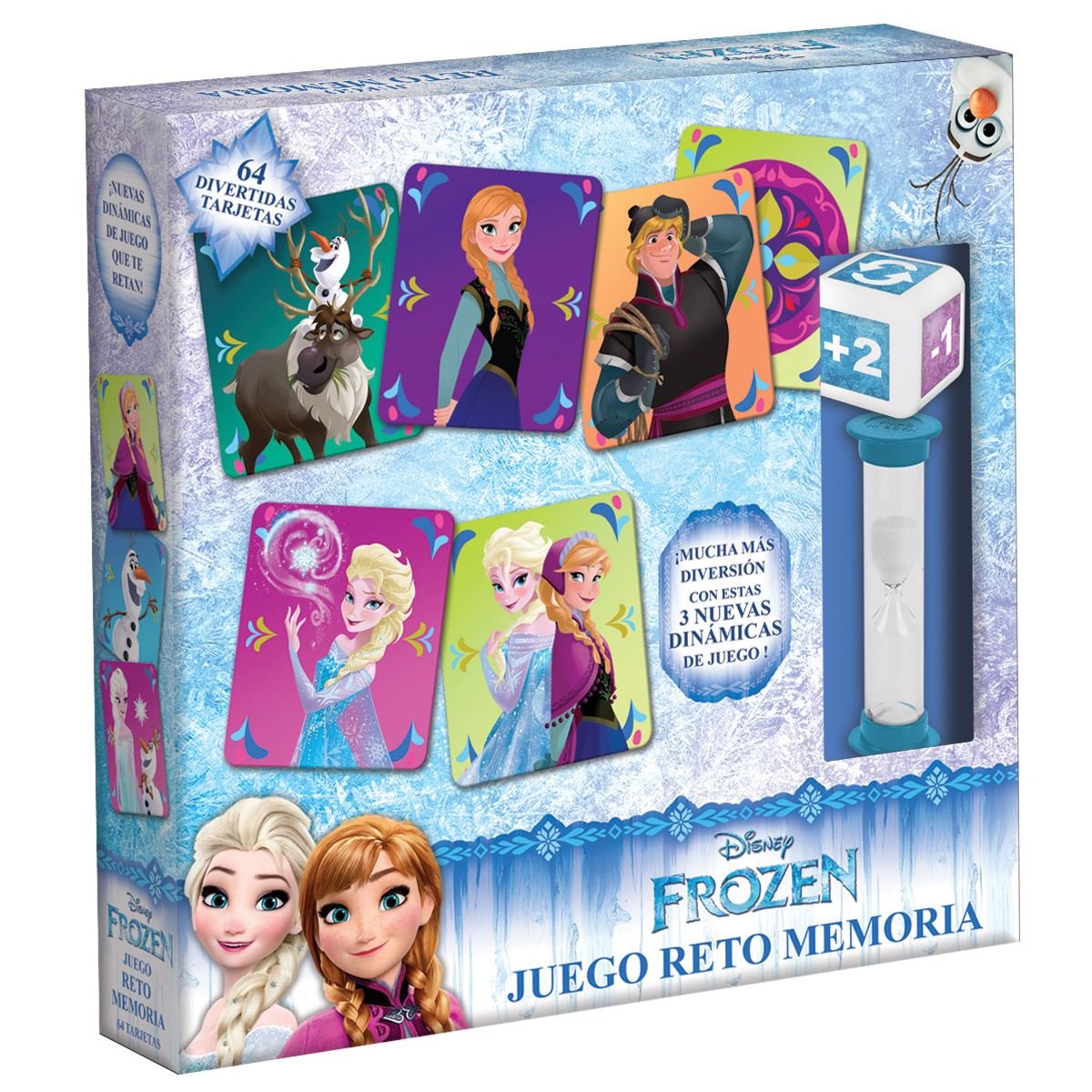 Juego Reto Memoria Frozen&#44; Caja De Cartón
