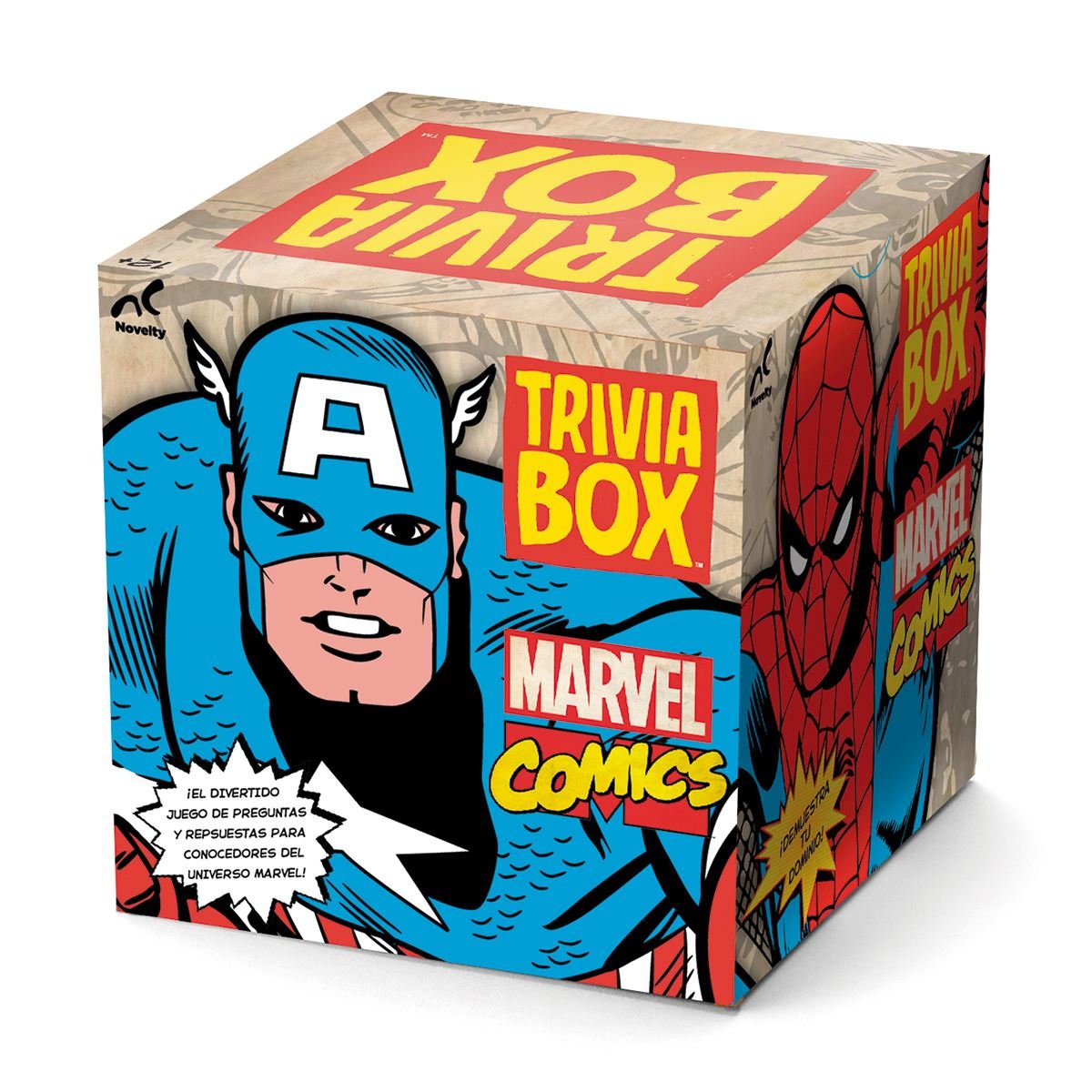 Juego de Mesa Trivia Box Marvel, Caja Cartón