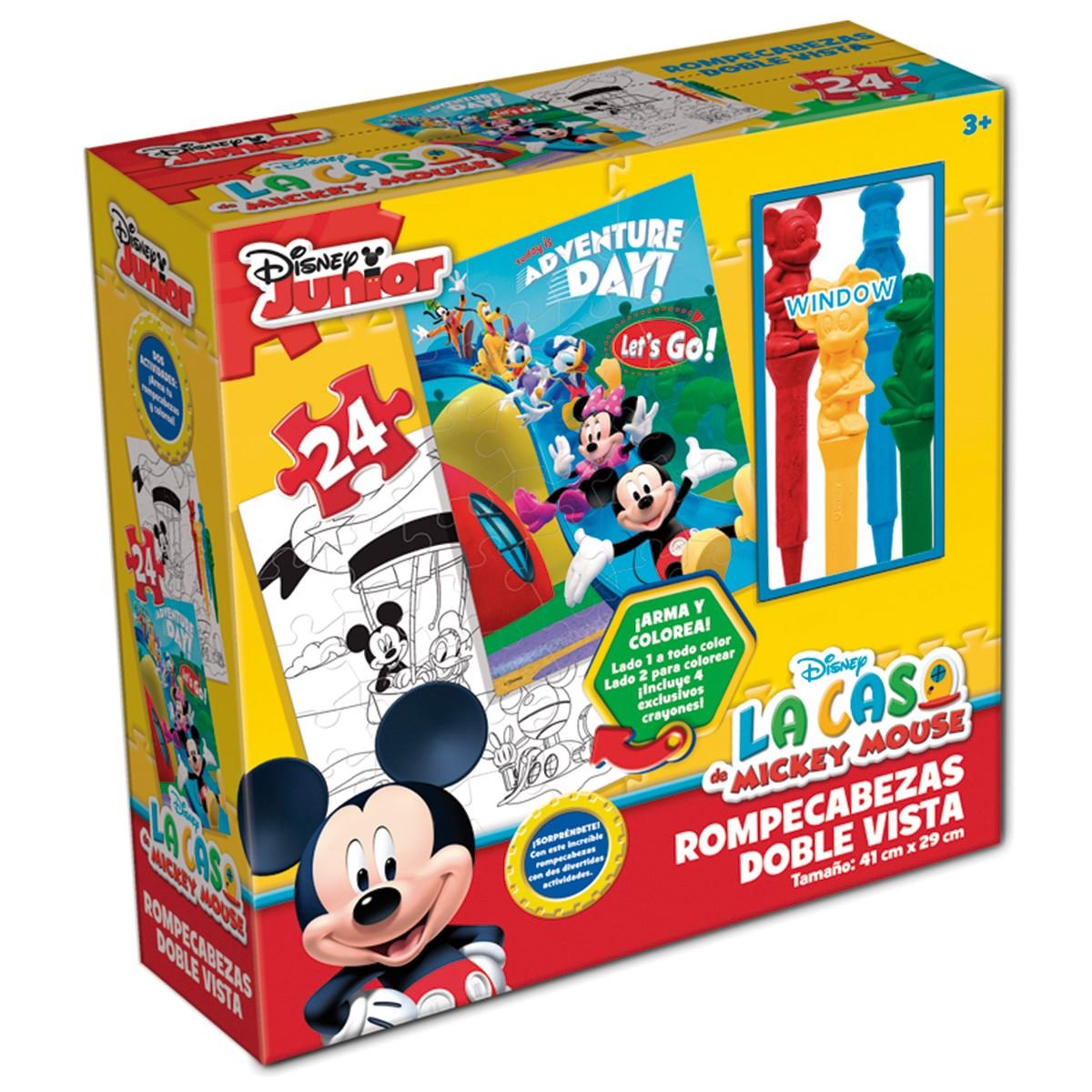 Rompecabezas Doble Vista Con Crayones Disney, Caja Carton