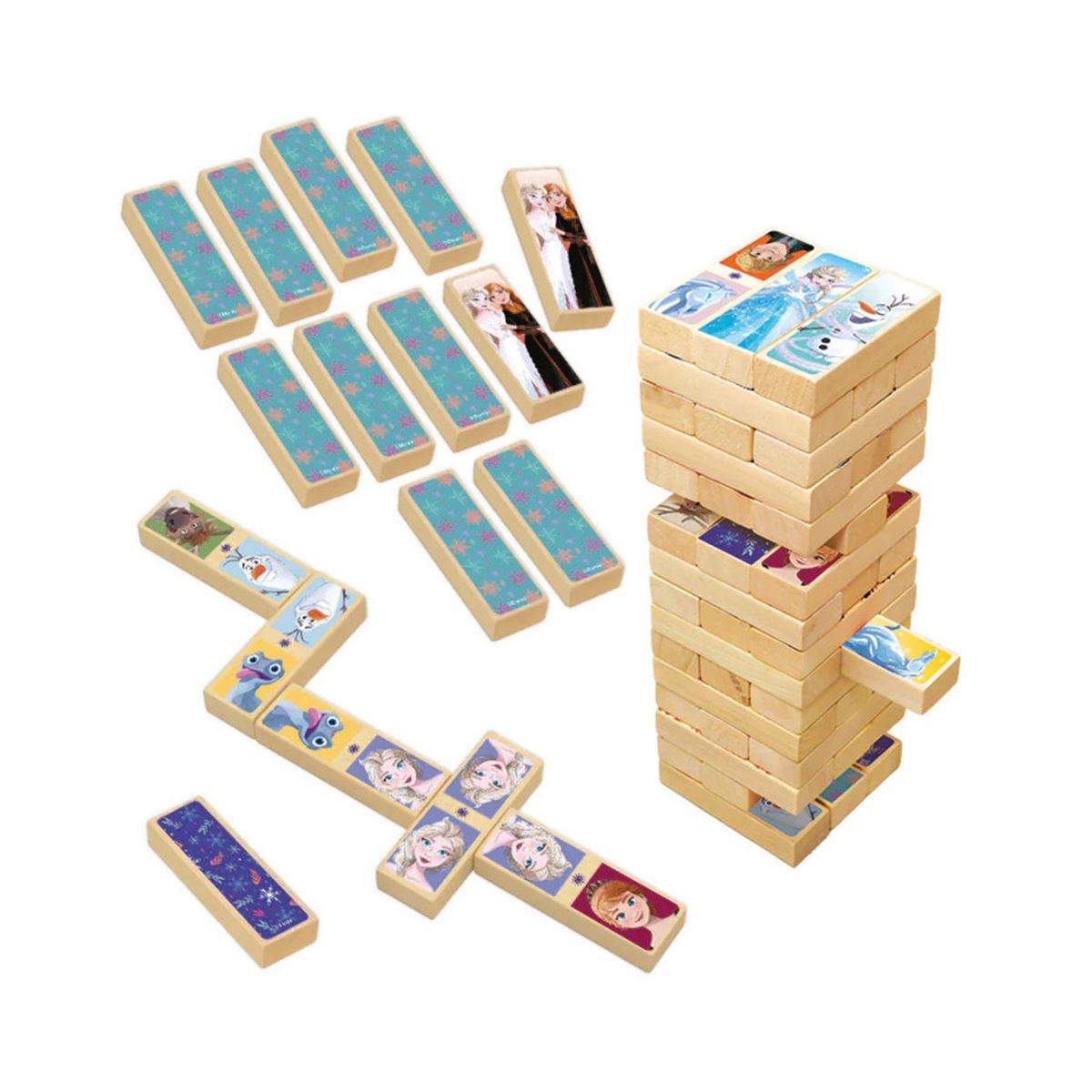 Torre De Madera 3 En 1 Dominó Y Memoria