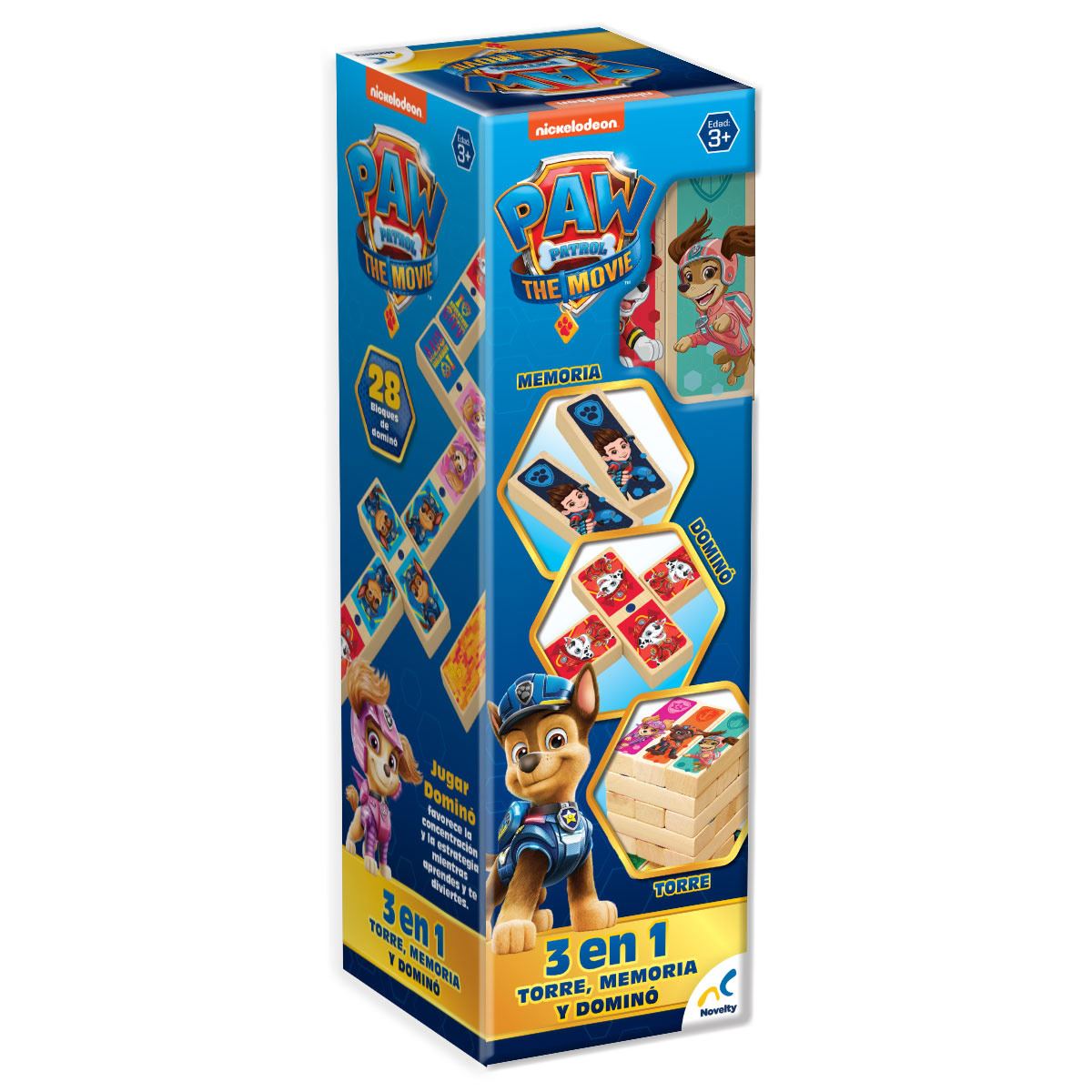 Torre De Madera 3 En 1 Paw Patrol The Movie, 48 Bloques