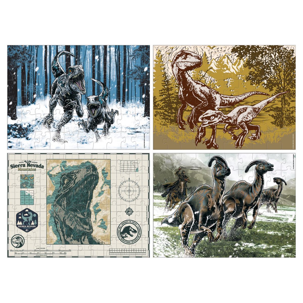 Rompecabezas 4 En 1 Jurassic World