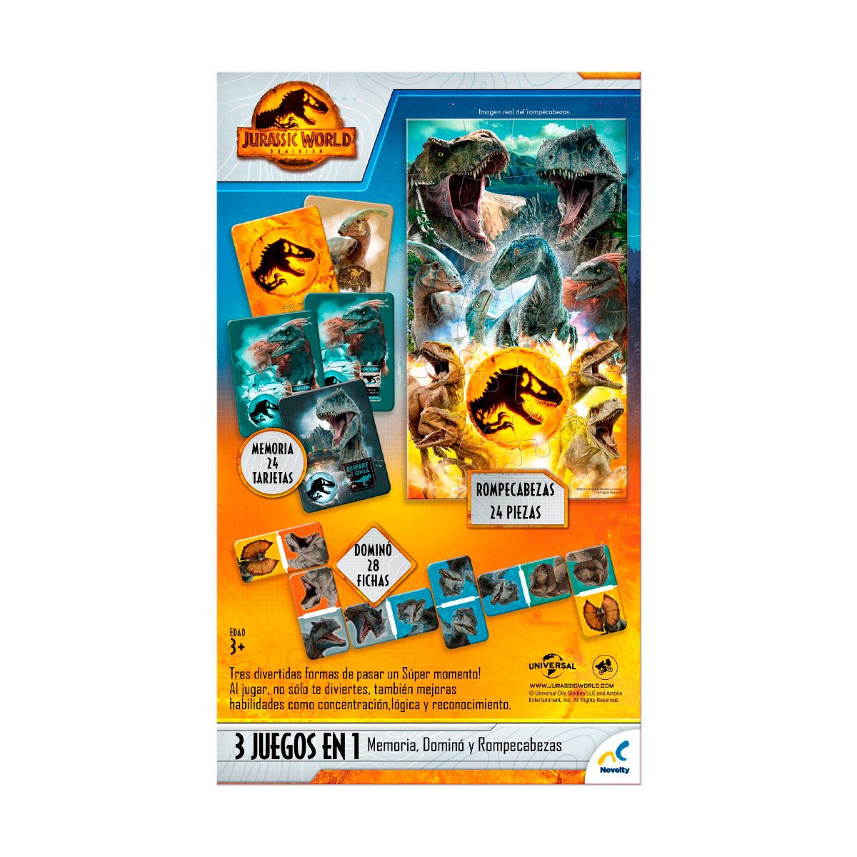 Set De Juegos 3 En 1 Memoria Domino