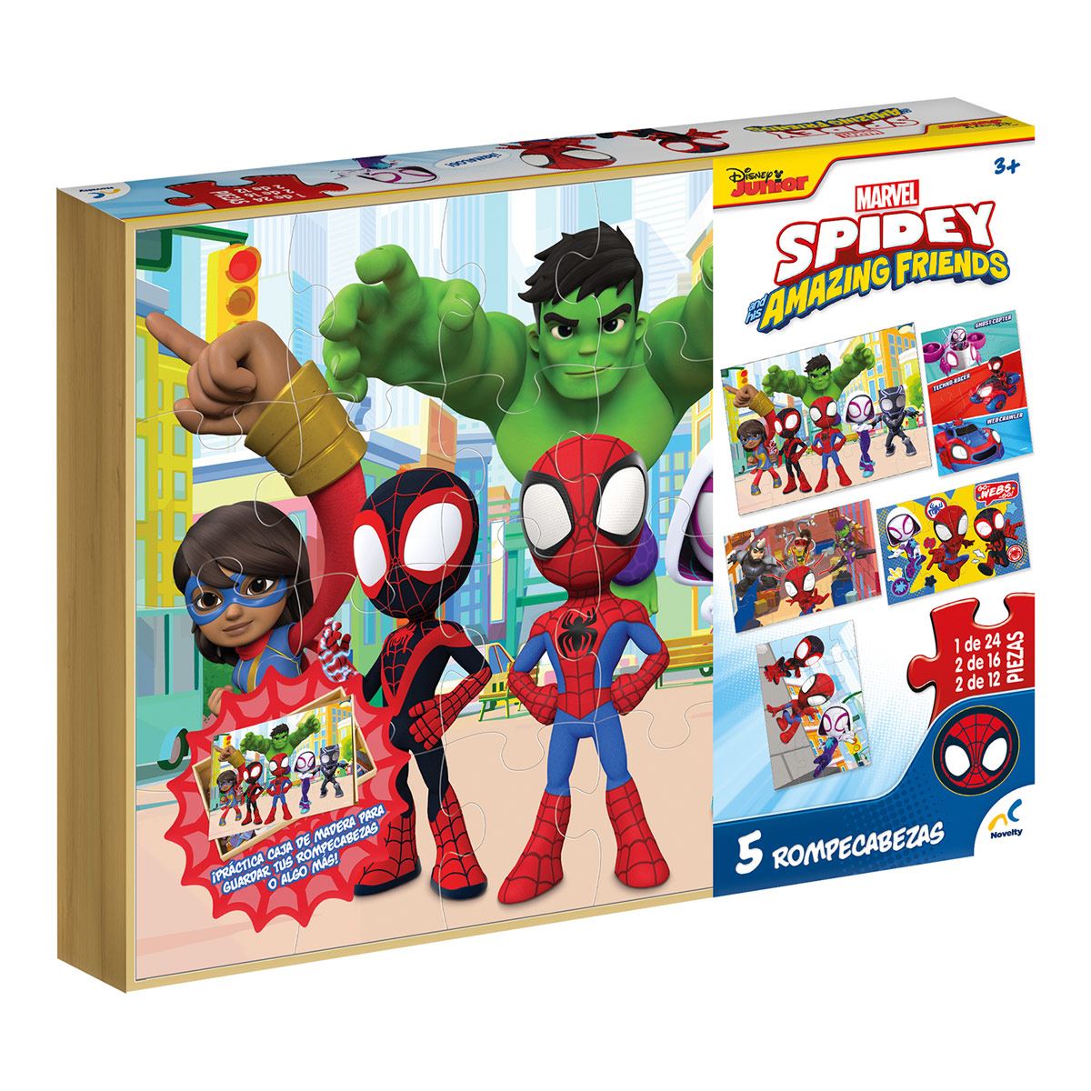Rompecabezas 5 en 1 Spidey and his amazing friends Novelty