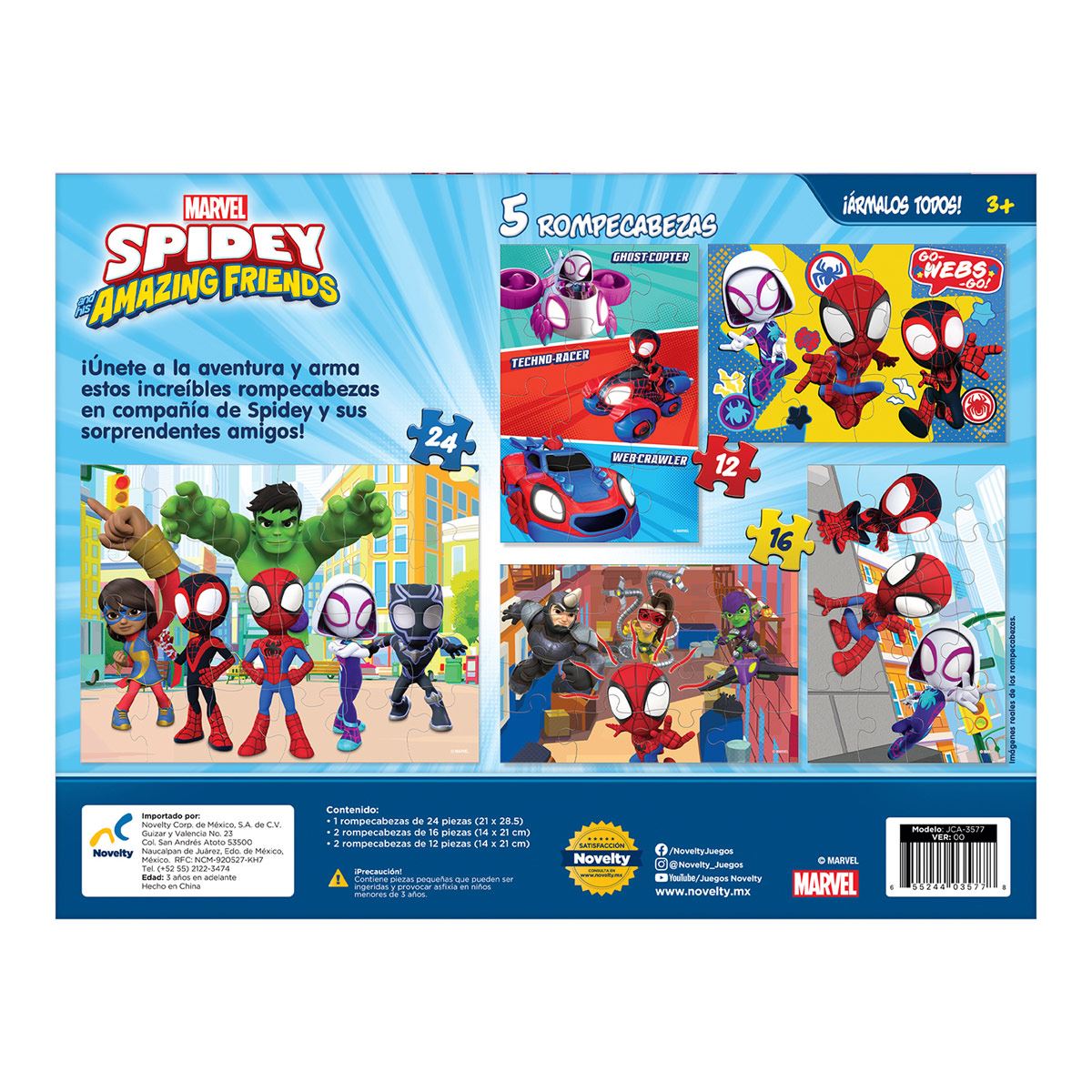 Rompecabezas 5 en 1 Spidey and his amazing friends Novelty
