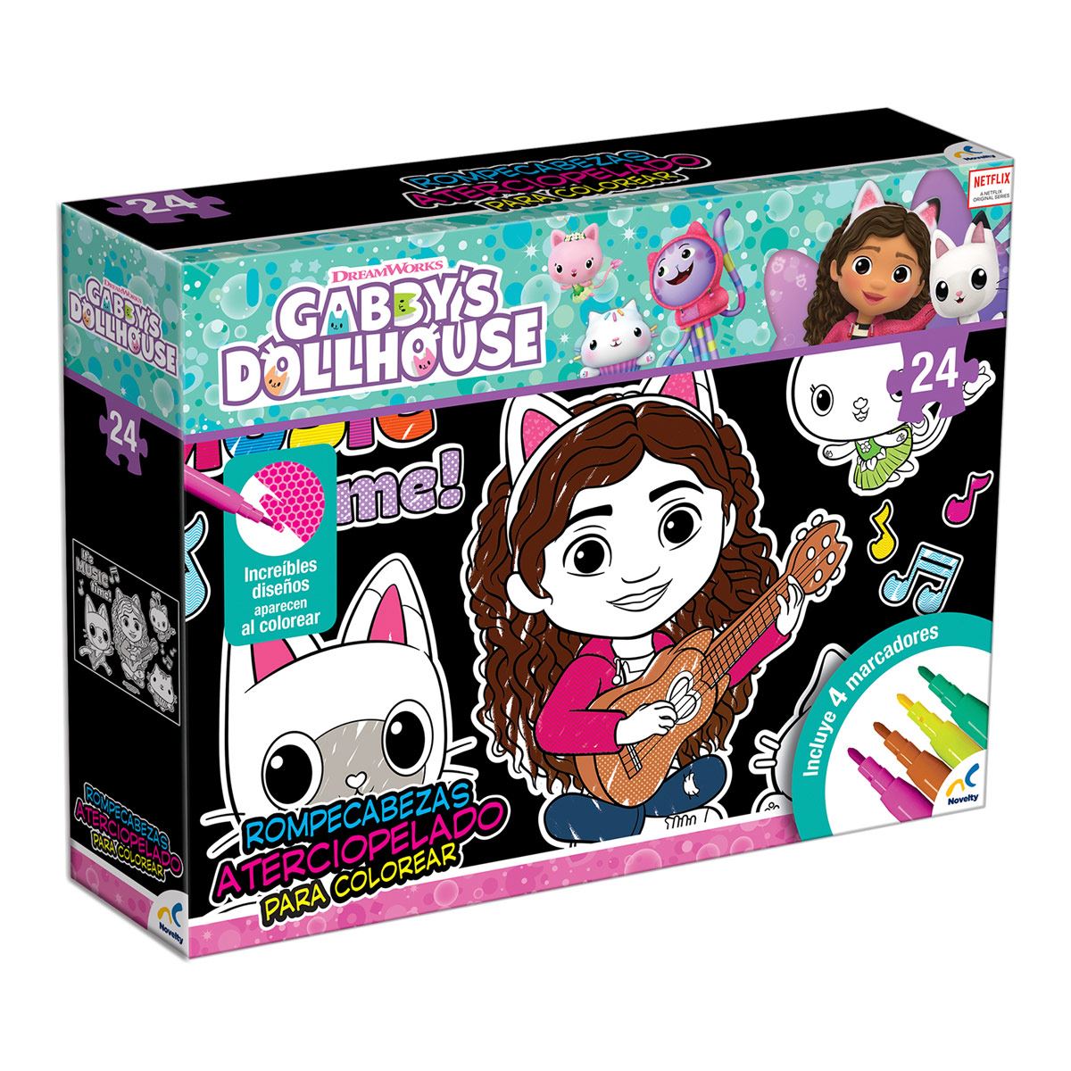 Rompecabezas para colorear de 24 pzas Gabby's dollhouse Novelty