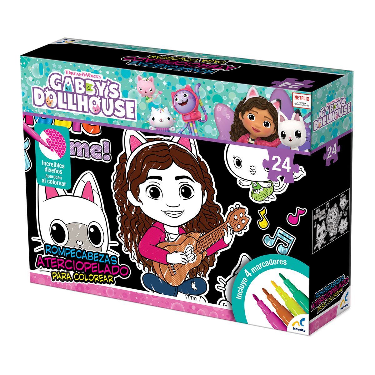 Rompecabezas para colorear de 24 pzas Gabby's dollhouse Novelty