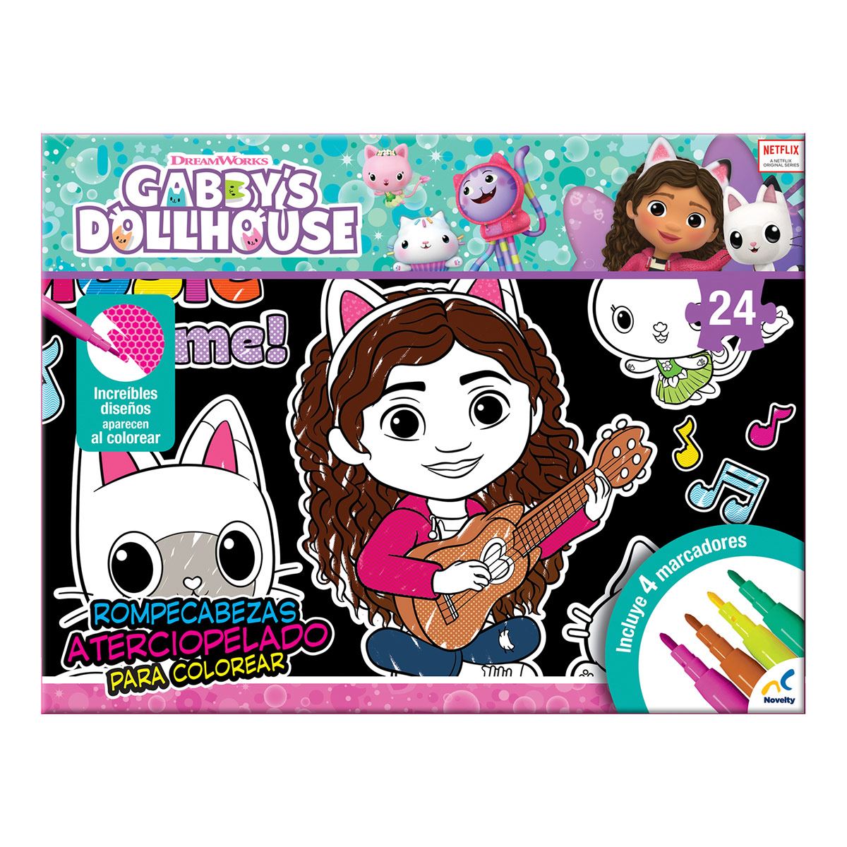 Rompecabezas para colorear de 24 pzas Gabby's dollhouse Novelty