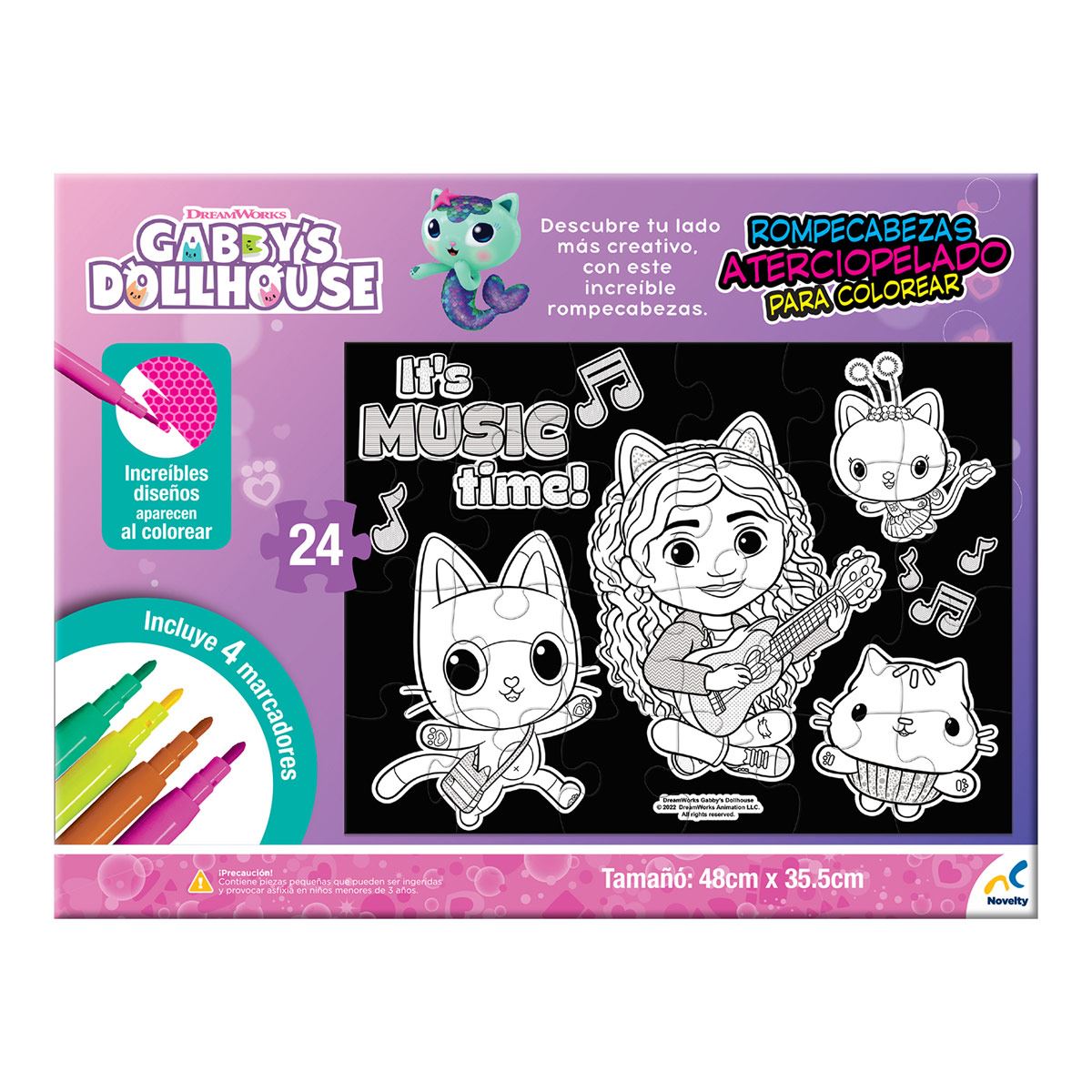 Rompecabezas para colorear de 24 pzas Gabby's dollhouse Novelty