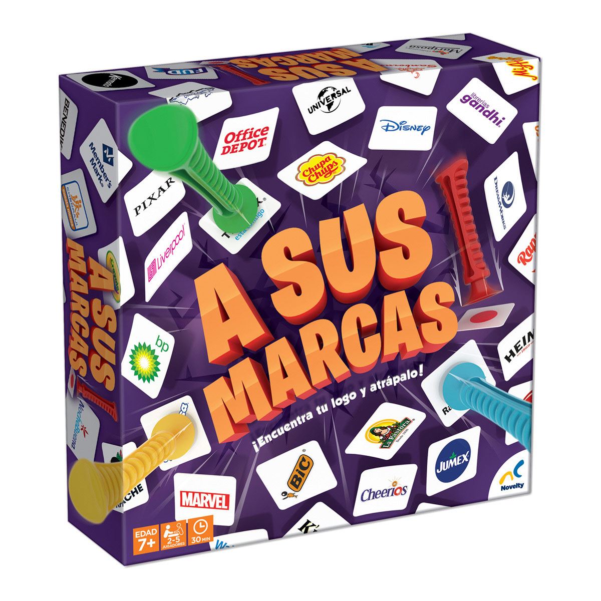 Juego de mesa en familia a sus marcas caja de cartón