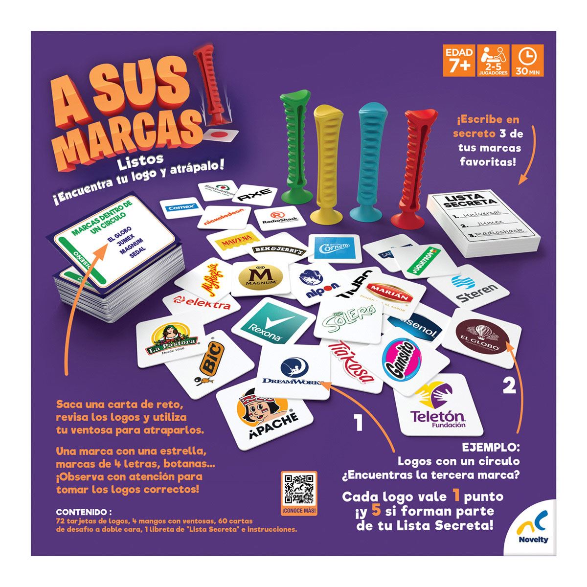 Juego de mesa en familia a sus marcas caja de cartón
