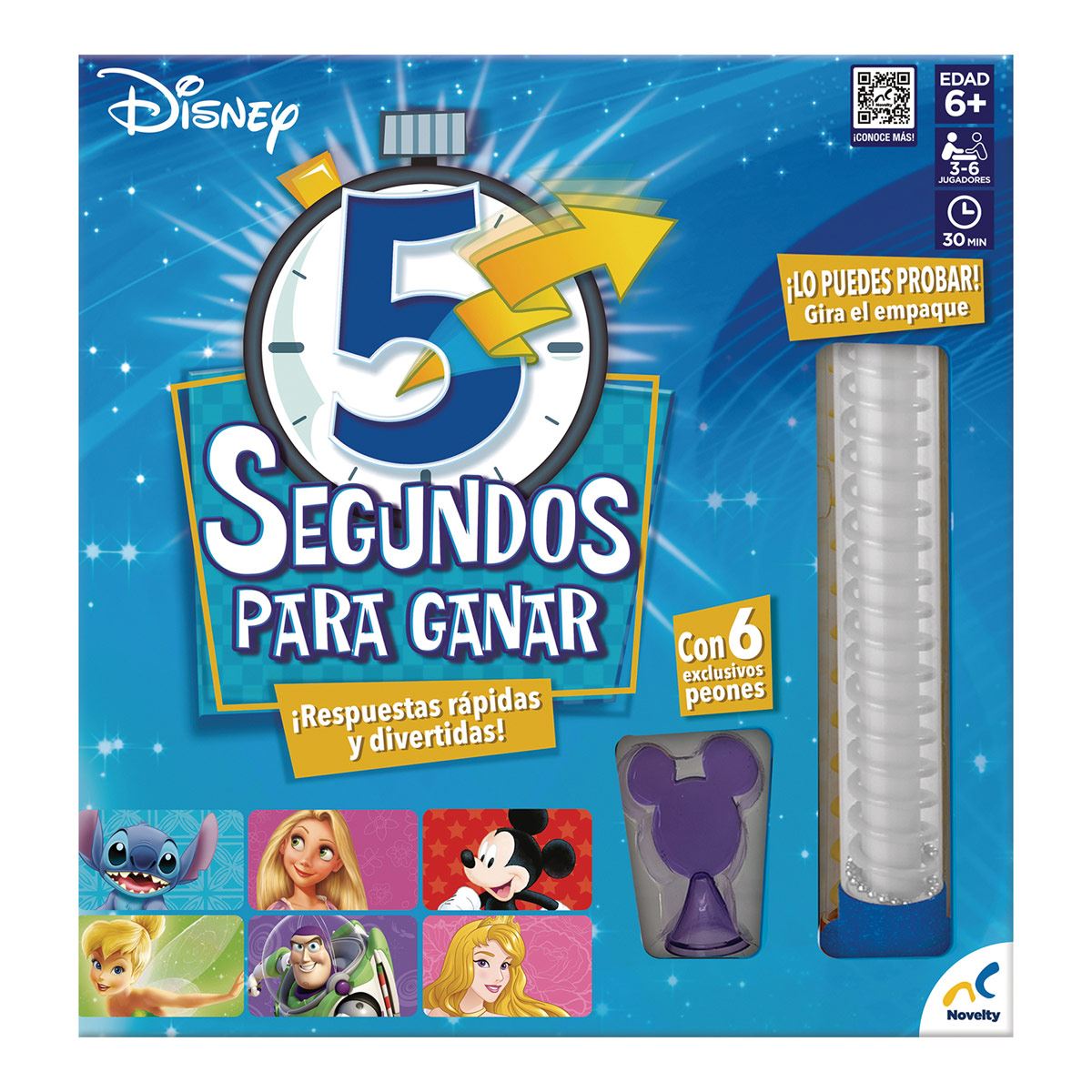 Juego de mesa en familia 5 segundos para ganar Disney Novelty
