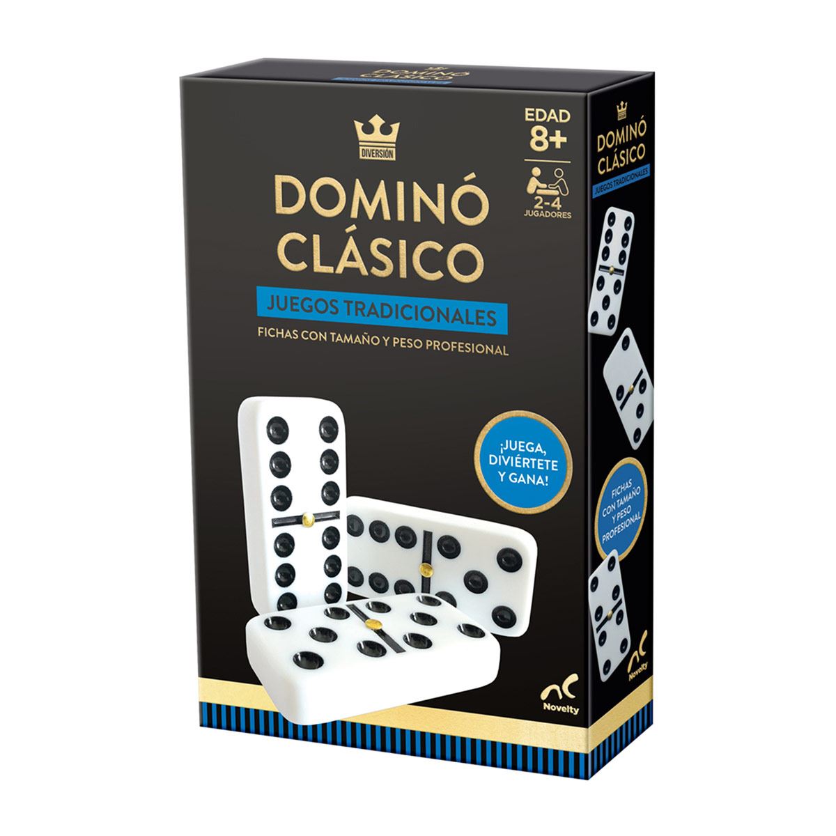 Domino Profesional Caja Madera Juego Fichas Casino Grande