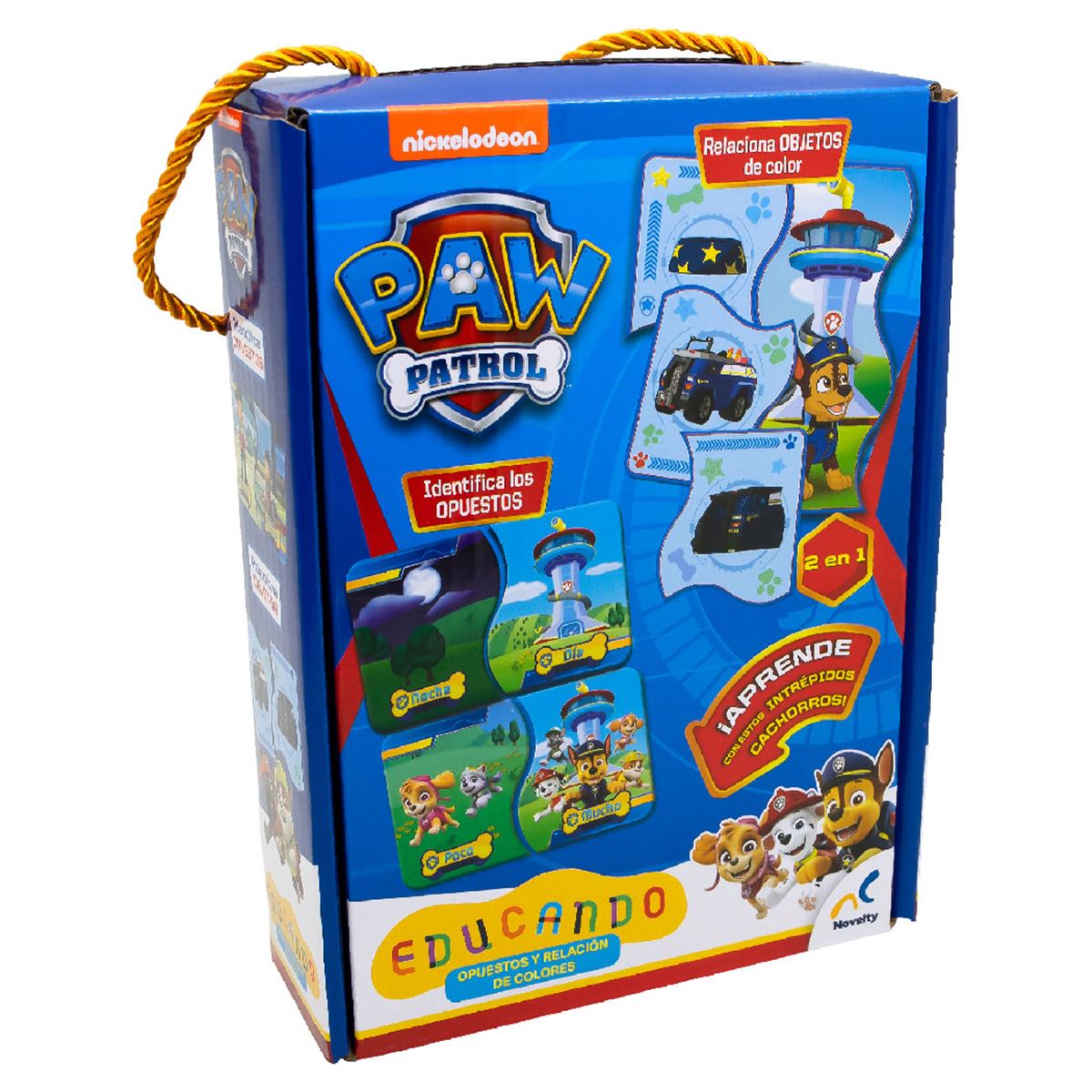 Juego De Mesa Preescolar Educando: Paw Patrol Relacionando Objetos Y Opuestos Caja De Cartón