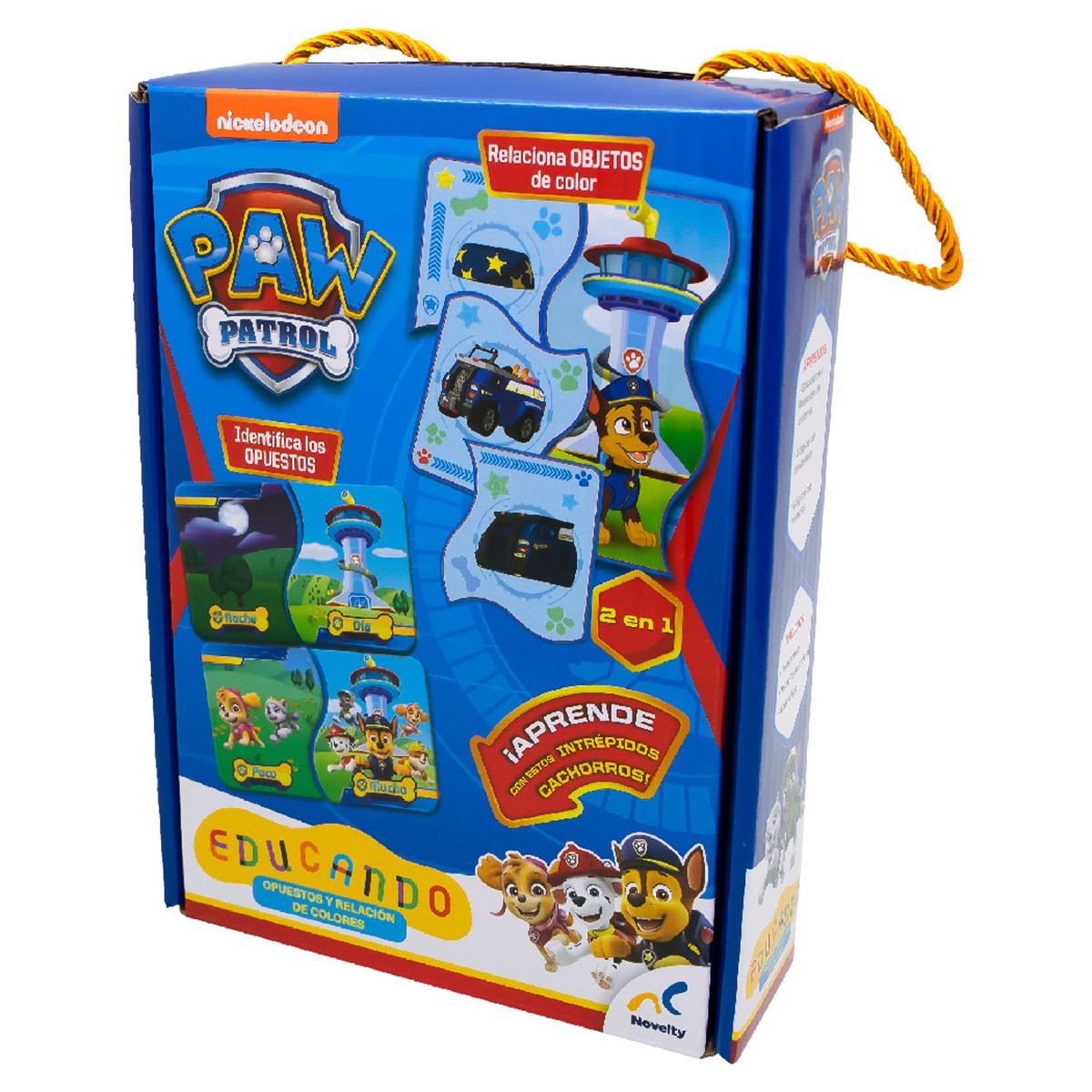 Juego De Mesa Preescolar Educando: Paw Patrol Relacionando Objetos Y Opuestos Caja De Cartón