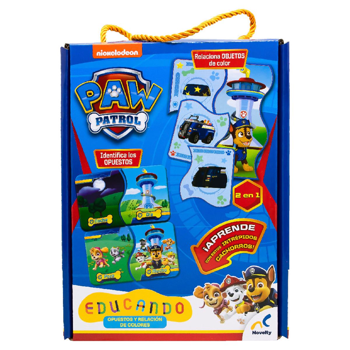 Juego De Mesa Preescolar Educando: Paw Patrol Relacionando Objetos Y Opuestos Caja De Cartón