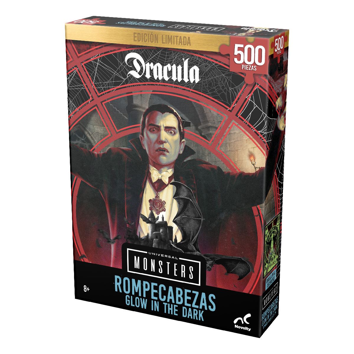 Rompecabezas Edición Limitada Monstruos Clásicos - Drácula Glow in the Dark 500 piezas