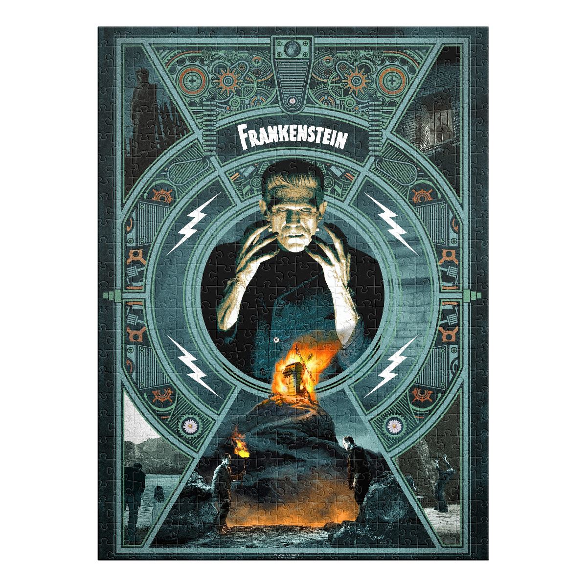 Rompecabezas Edición Limitada Monstruos Clásicos - Frankenstein Glow in the Dark 500 piezas