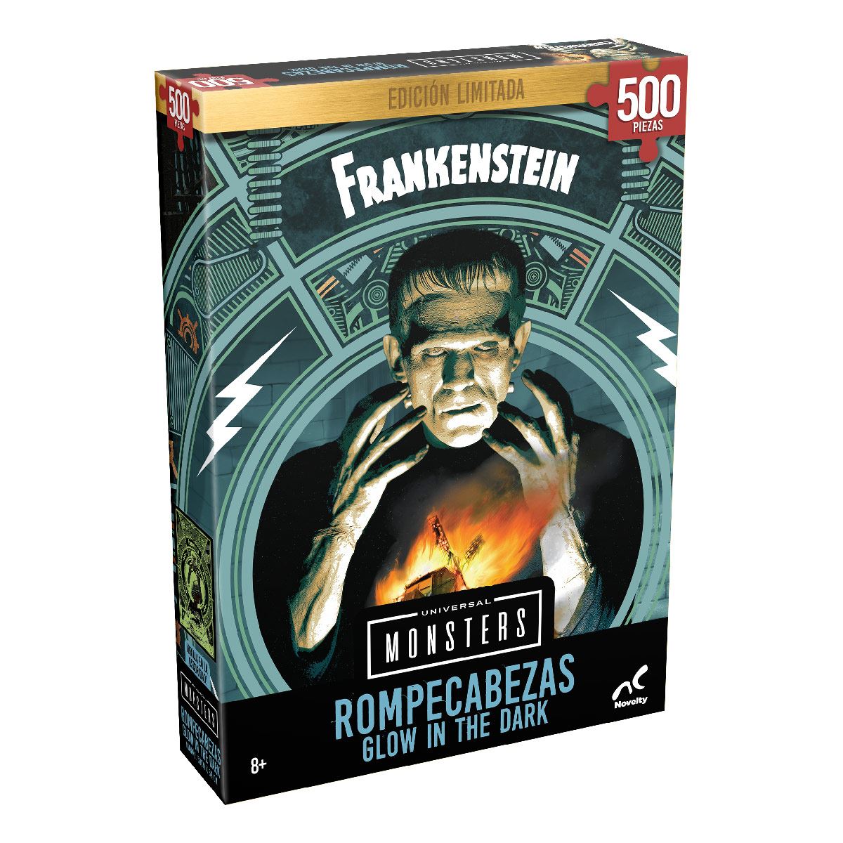 Rompecabezas Edición Limitada Monstruos Clásicos - Frankenstein Glow in the Dark 500 piezas