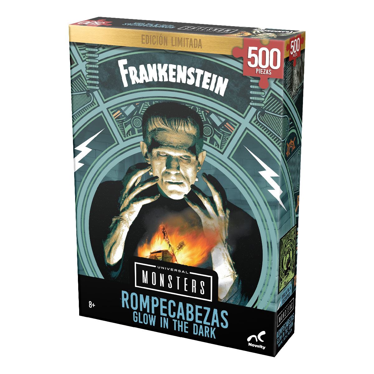 Rompecabezas Edición Limitada Monstruos Clásicos - Frankenstein Glow in the Dark 500 piezas