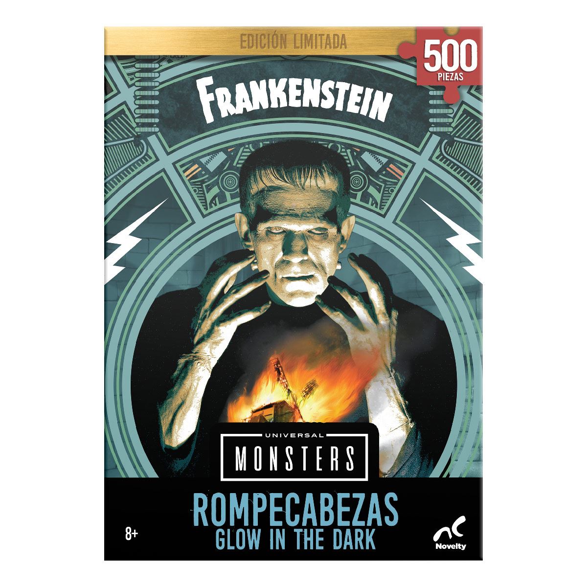 Rompecabezas Edición Limitada Monstruos Clásicos - Frankenstein Glow in the Dark 500 piezas