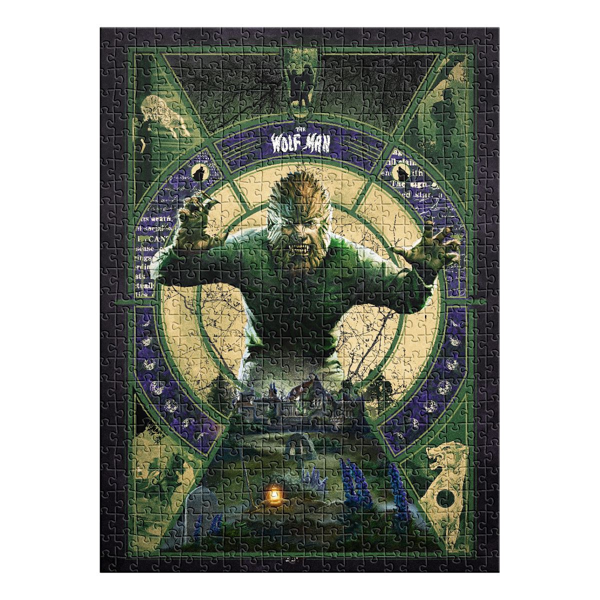 Rompecabezas Edición Limitada Monstruos Clásicos - Hombre Lobo Glow in the Dark 500 piezas