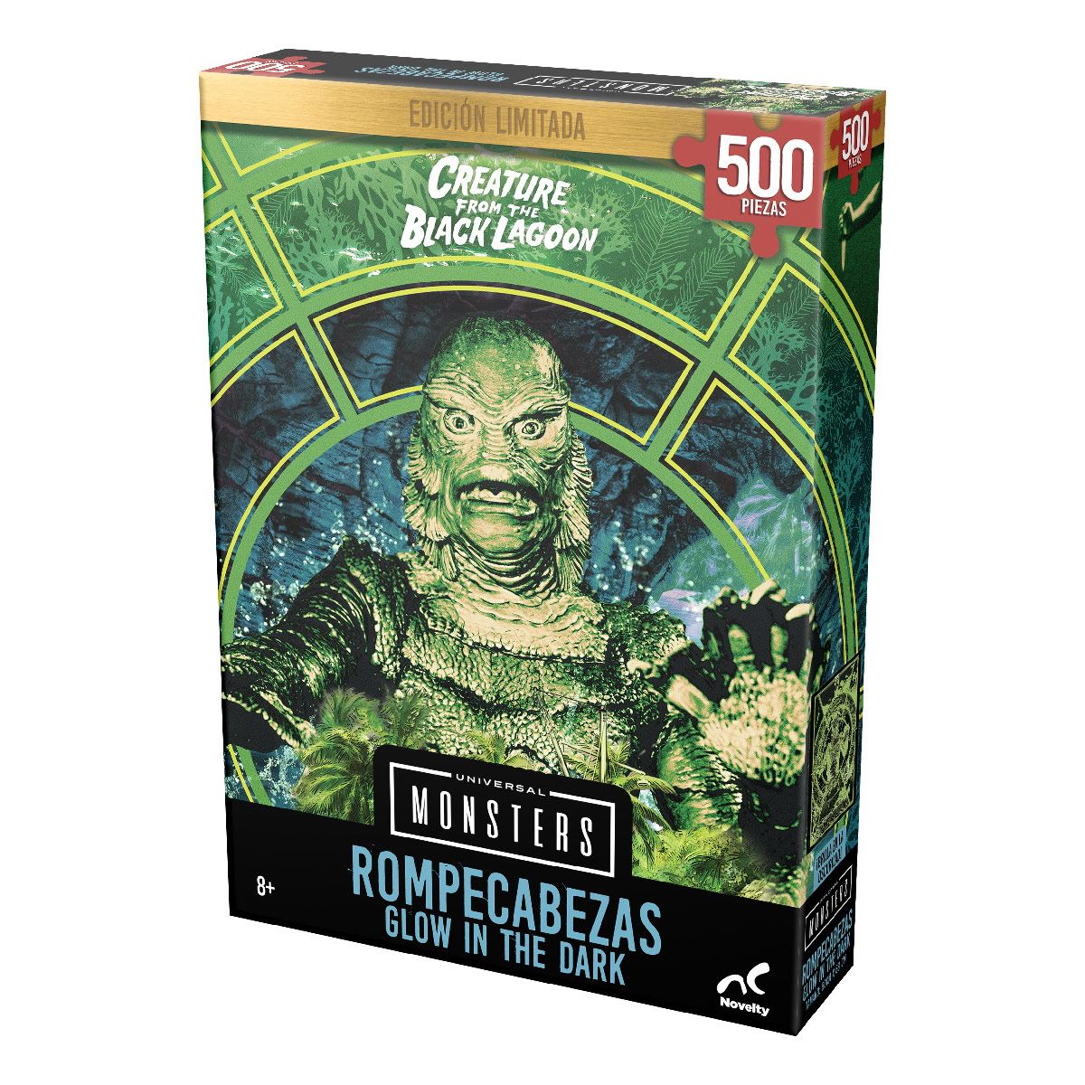 Rompecabezas Edición Limitada Monstruos Clásicos Glow in the Dark Laguna Negra 500 piezas