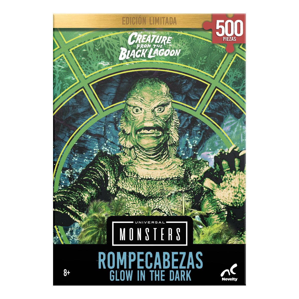 Rompecabezas Edición Limitada Monstruos Clásicos Glow in the Dark Laguna Negra 500 piezas