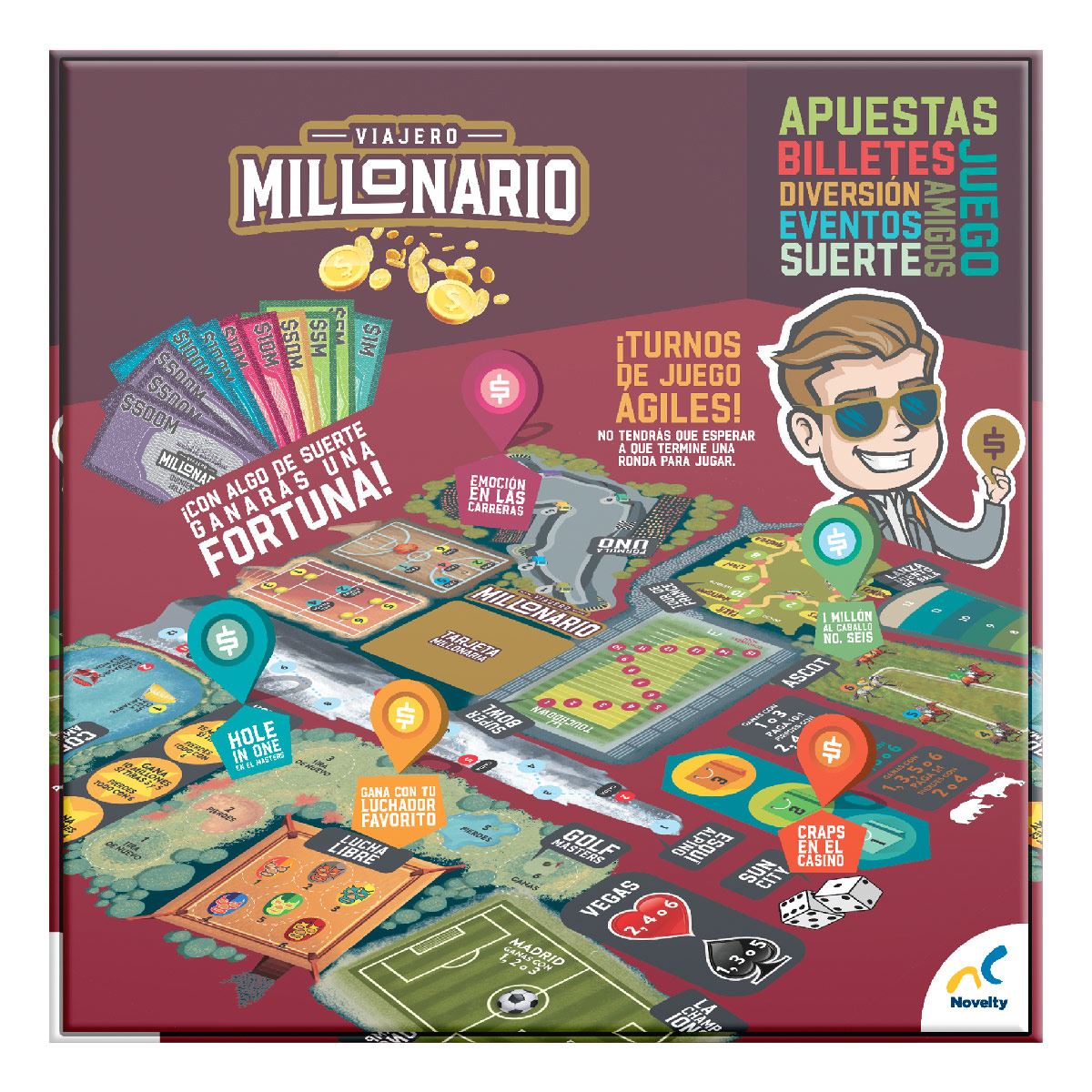 Juego de mesa en Familia Viajero Millonario
