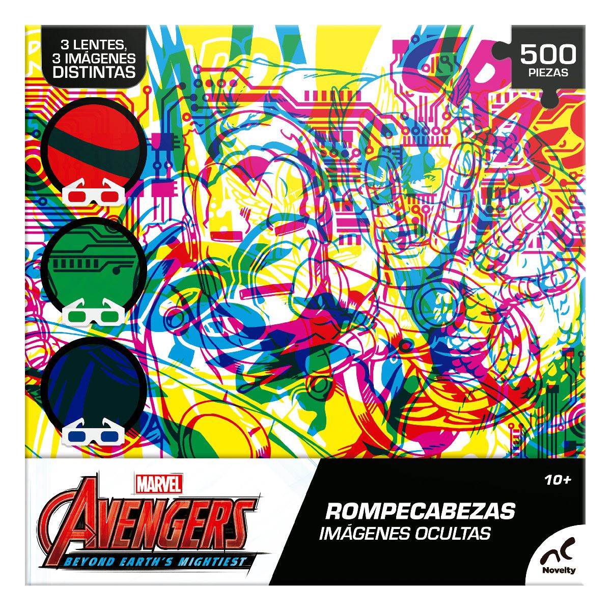 Rompecabezas Imágenes Ocultas Marvel Avengers 500 piezas