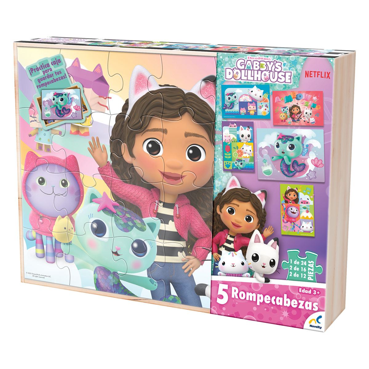 Rompecabezas 5 en 1 Gabby´s Dollhouse