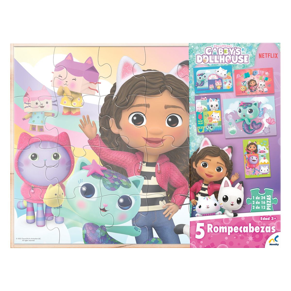 Rompecabezas 5 en 1 Gabby´s Dollhouse