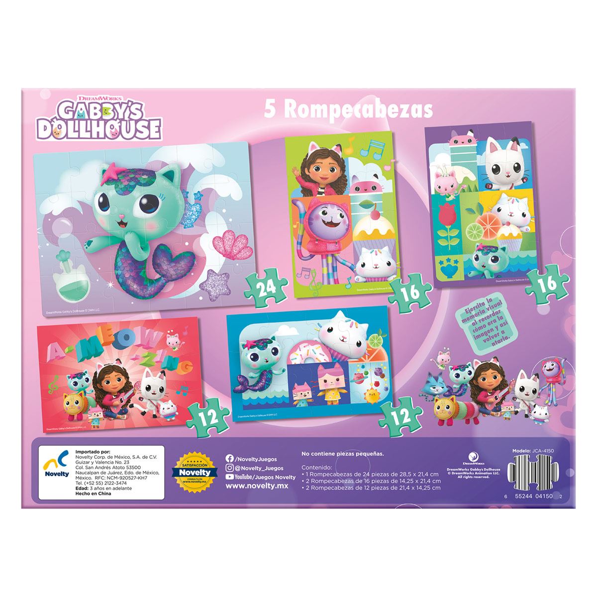 Rompecabezas 5 en 1 Gabby´s Dollhouse