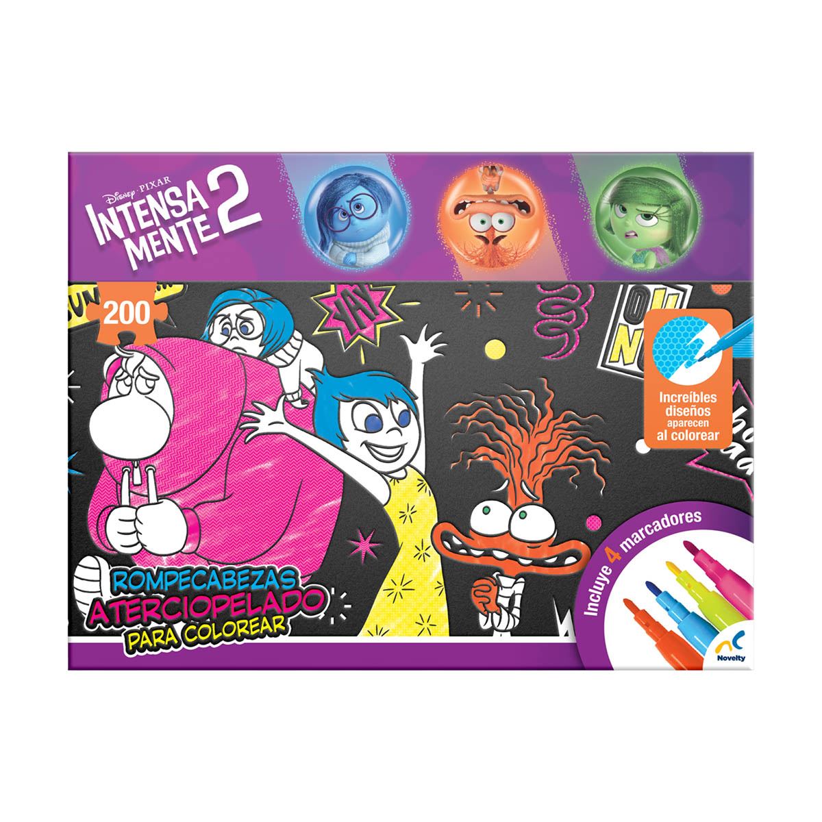 Rompecabezas Aterciopelado para Colorear Intensamente 2 Novelty