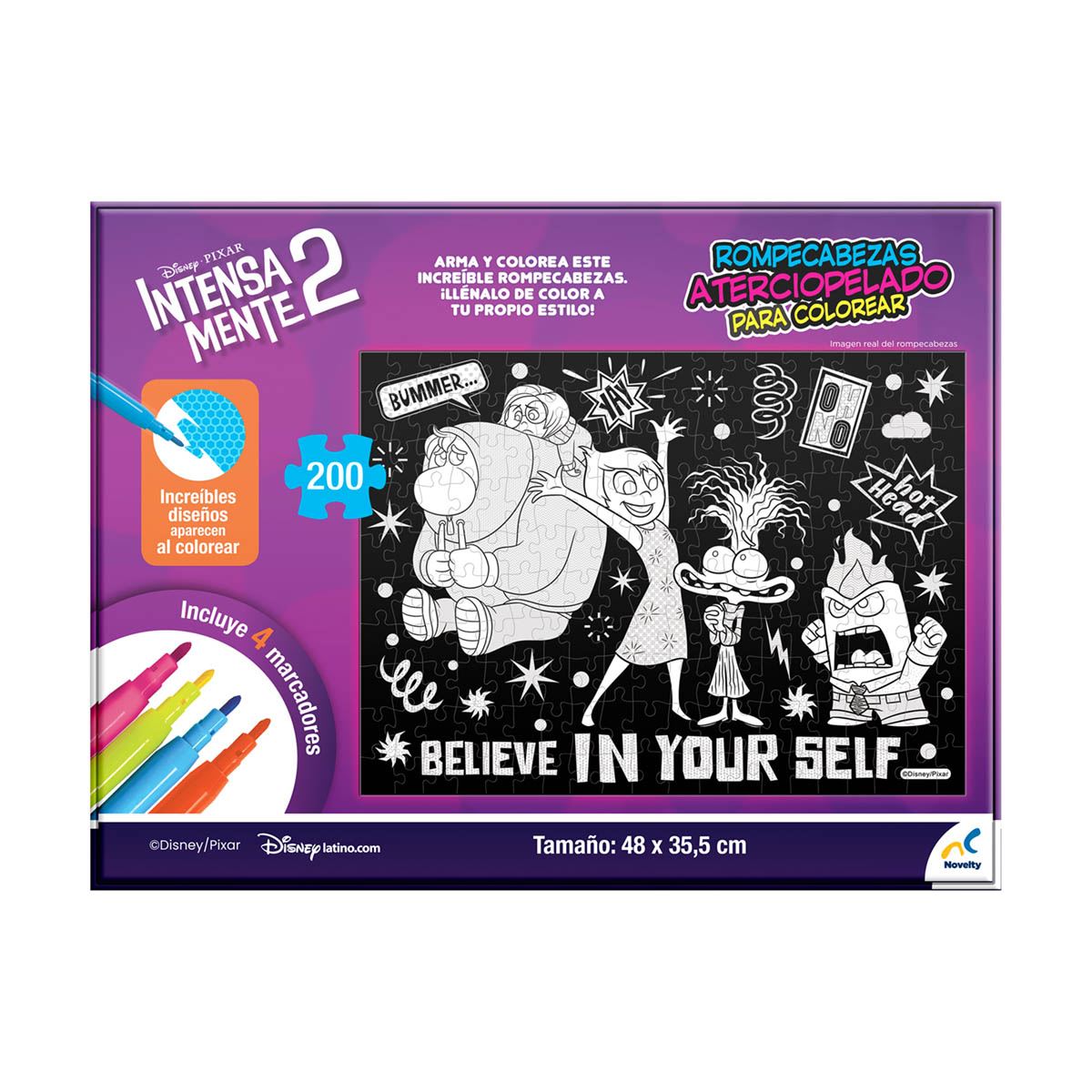 Rompecabezas Aterciopelado para Colorear Intensamente 2 Novelty