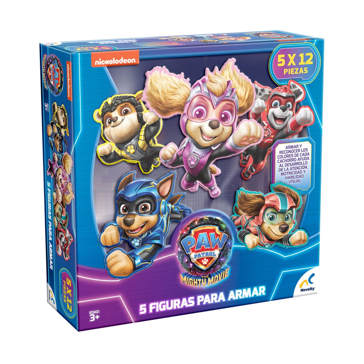 Rompecabezas Educando: 5 Figuras de Armar Paw Patrol The Movie