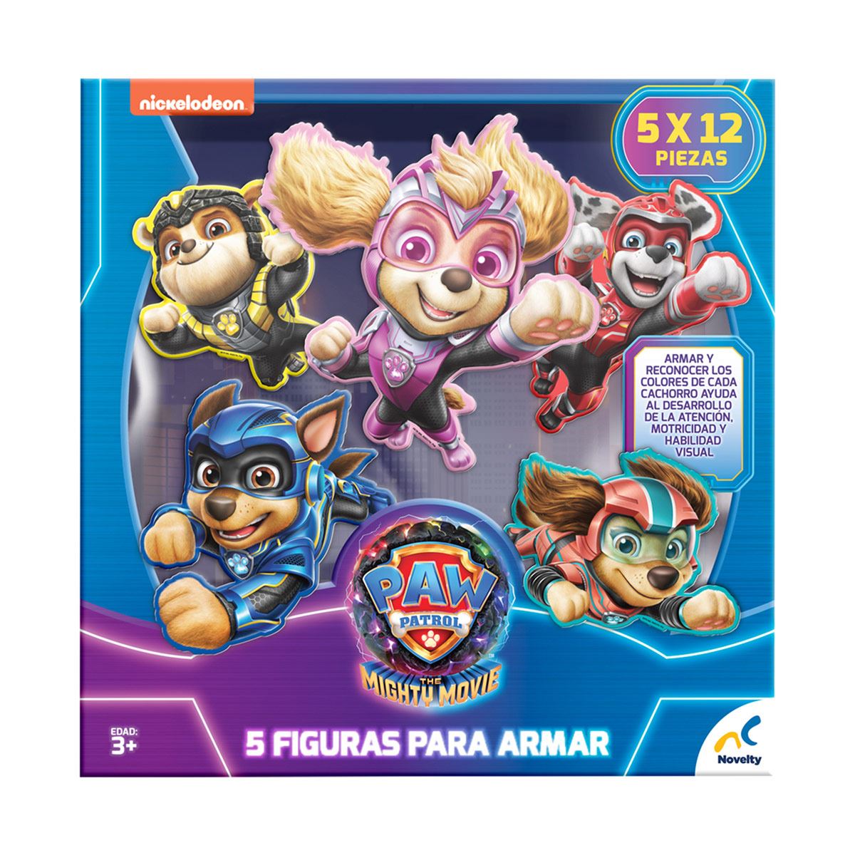 Rompecabezas Educando: 5 Figuras de Armar Paw Patrol The Movie