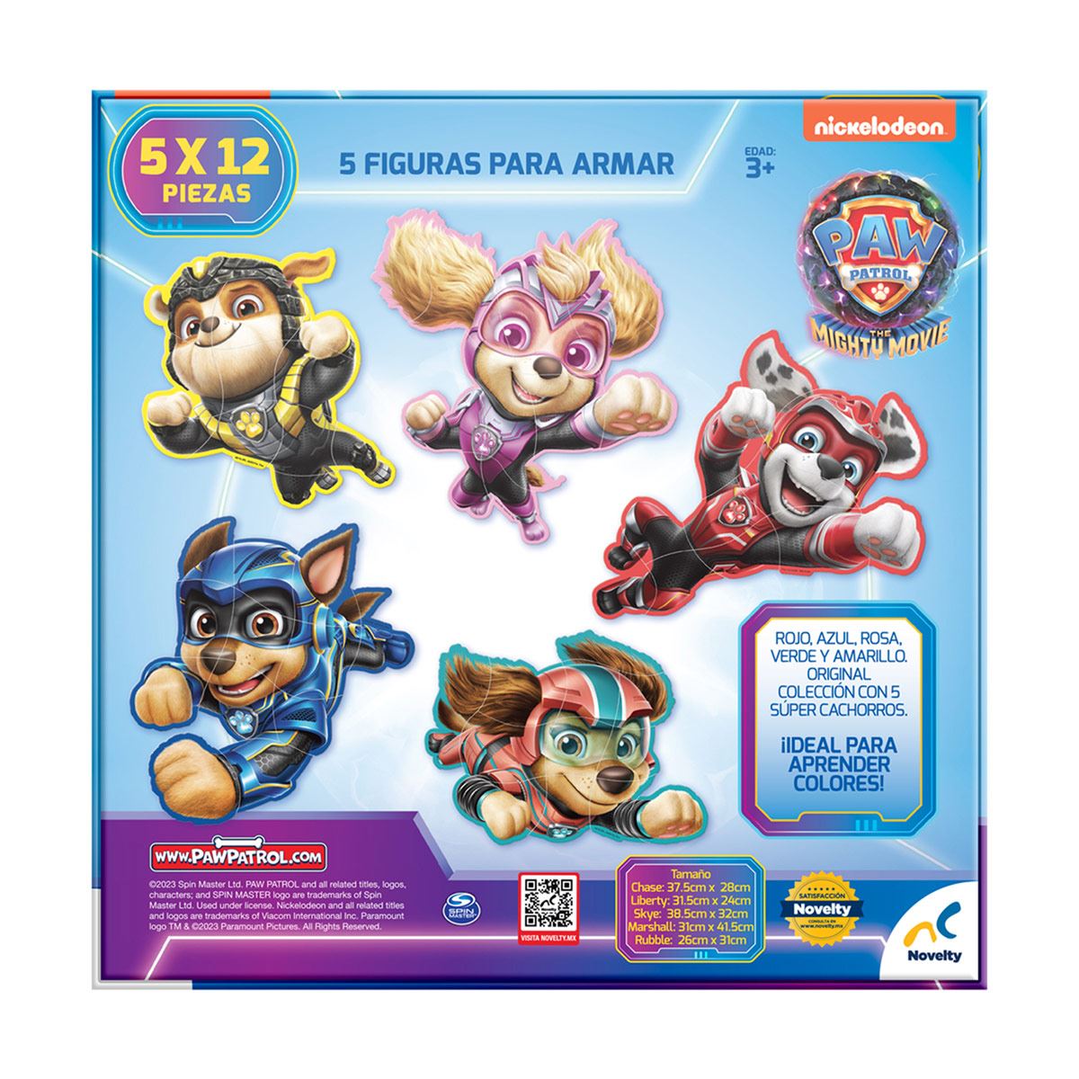 Rompecabezas Educando: 5 Figuras de Armar Paw Patrol The Movie