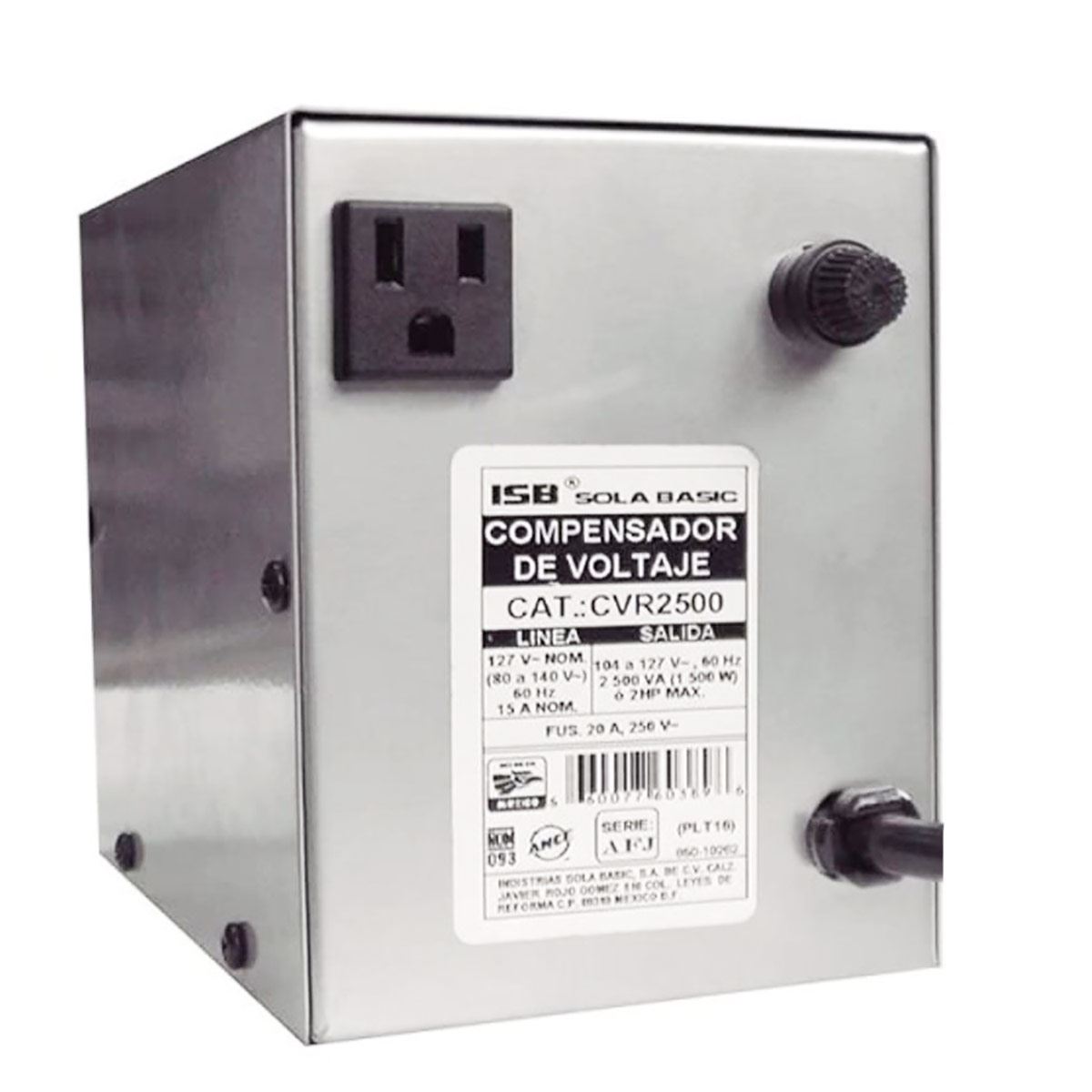 Compensador de voltaje cvr 2500 plata
